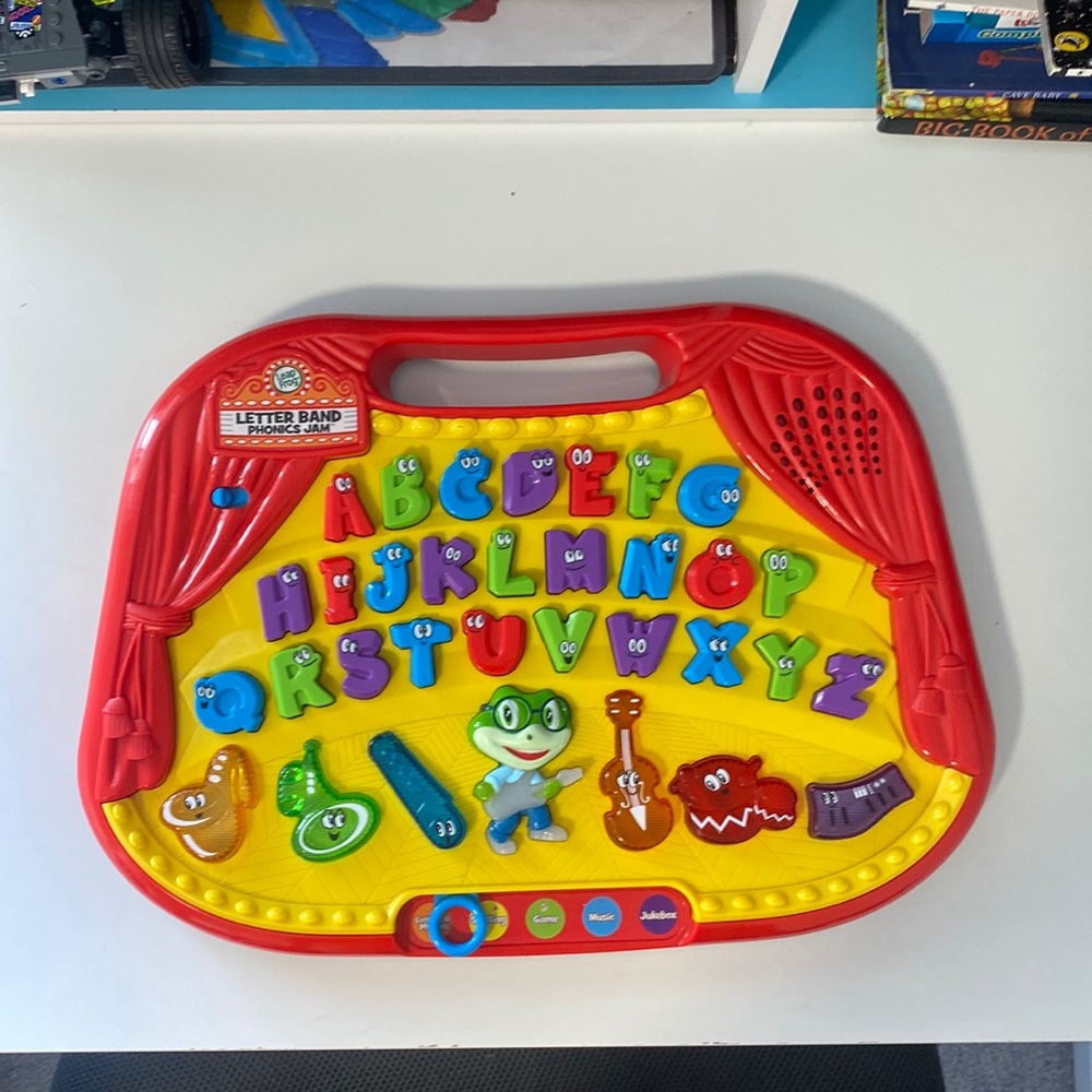 LEAP FROG LETTER BAND PHONICS JAM Red Fully Operational Keyboard 2-6 year old